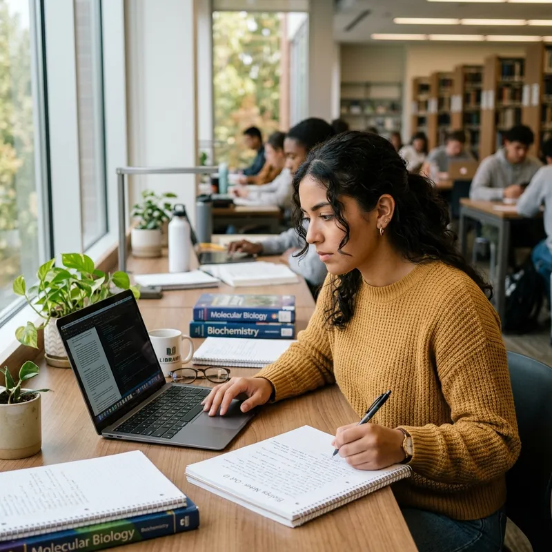 Estudiante estudiando para el ICFES